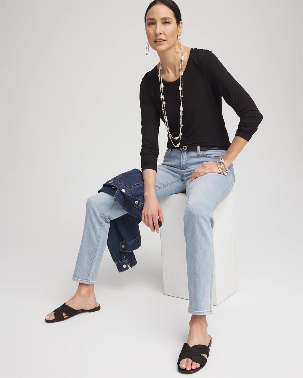 洋服通販 - 新作アイテムを Touch Chico's | Tee Shoulder Shirred Cool™ of 美容液